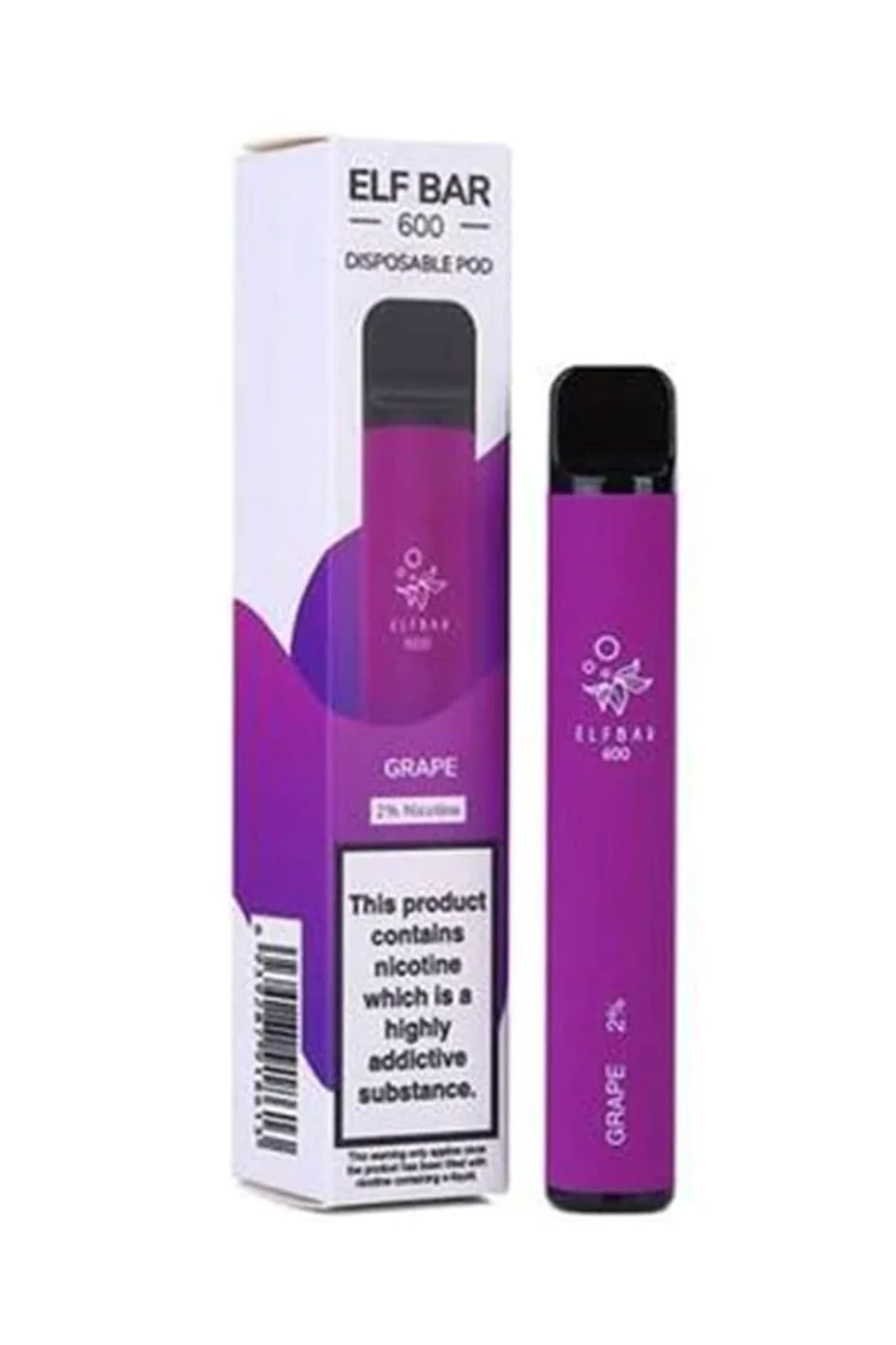 GRAPE ELF BAR 600 DISPOSABLE VAPE