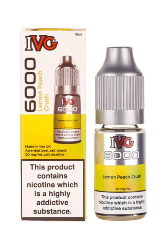 LEMON PEACH CRUSH IVG 6000 NIC SALT E-LIQUID