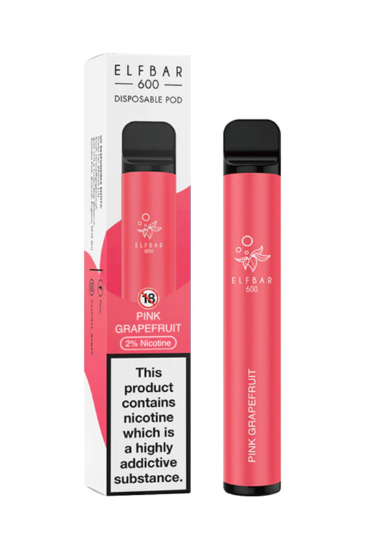 PINK GRAPEFRUIT ELF BAR 600 DISPOSABLE VAPE