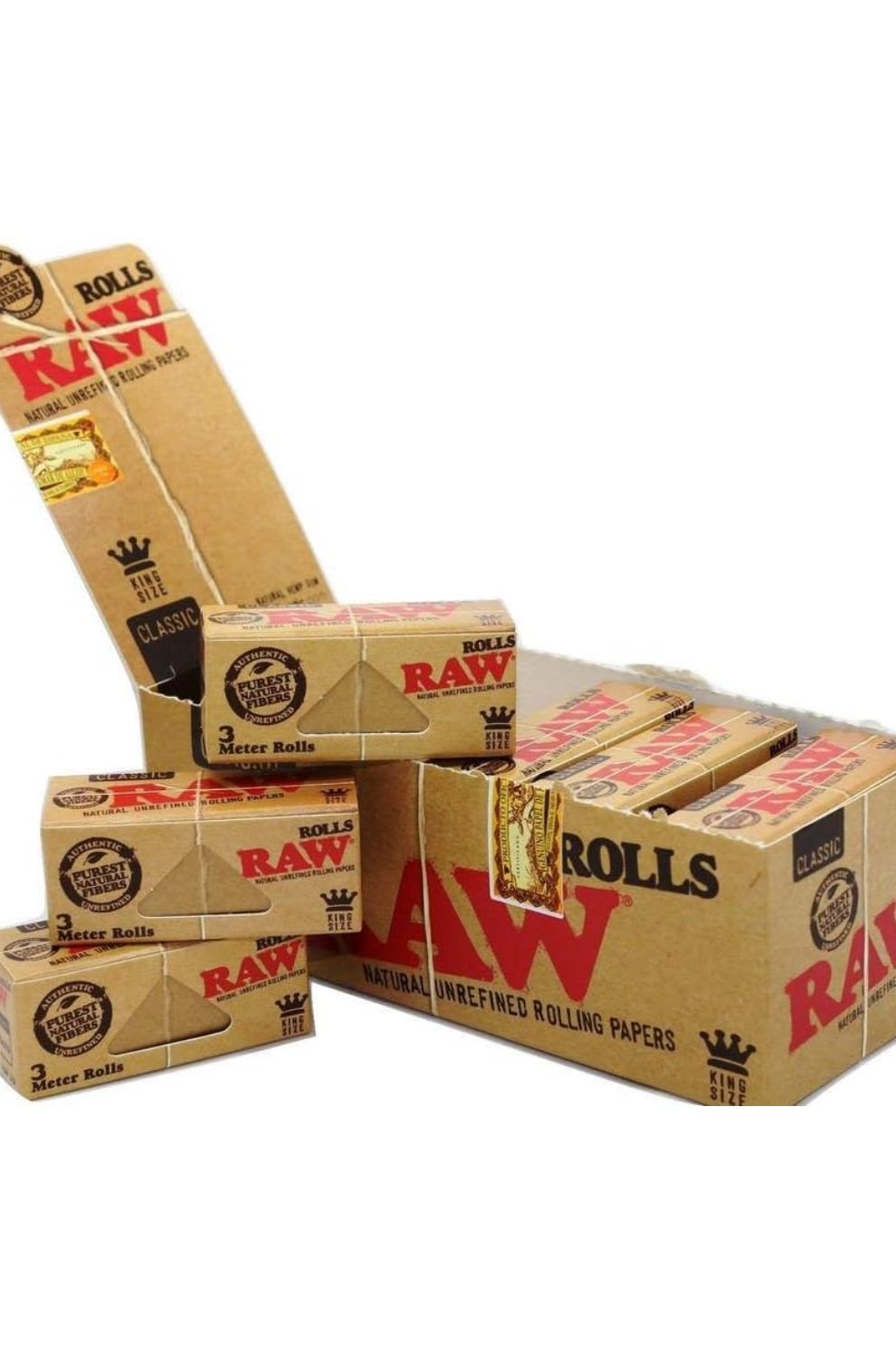 RAW CLASSIC ROLLING PAPERS, 12 X 3 METER ROLLS