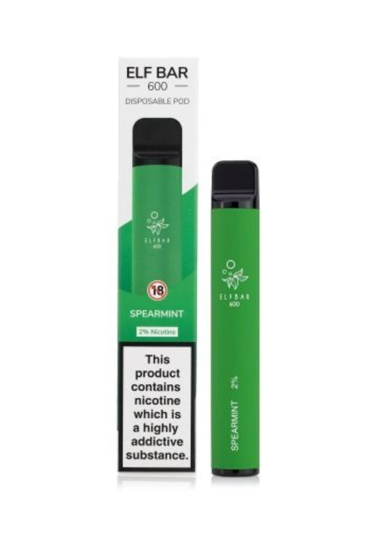 SPEARMINT ELF BAR 600 DISPOSABLE VAPE