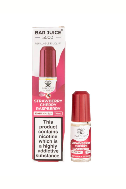 STRAWBERRY CHERRY RASPBERRY BAR JUICE 5000 NIC SALT E-LIQUID